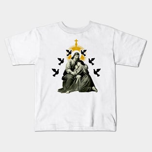 Holy Eucharist with Jesus Christ and the Holy Spirit Kids T-Shirt